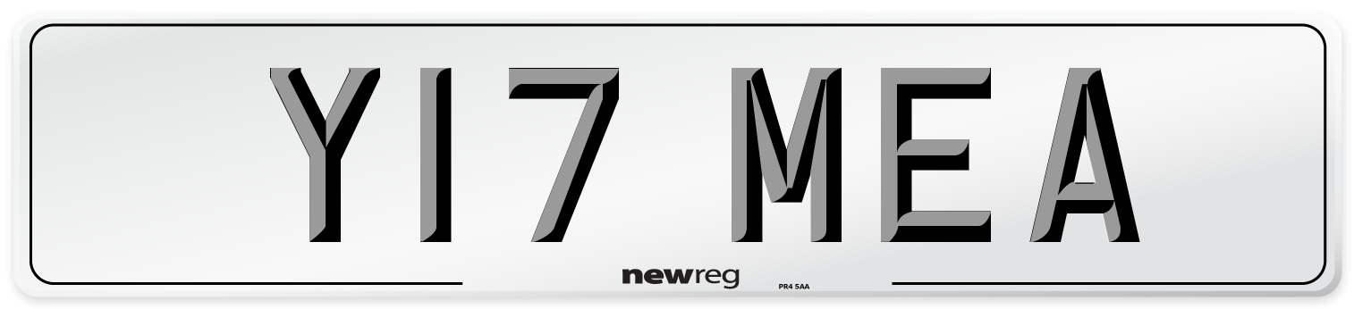 Y17 MEA Number Plate from New Reg